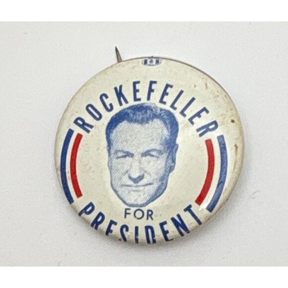 Vintage Nelson Rockefeller For President Campaign Button 1960s Pin Political - Picture 6 of 6